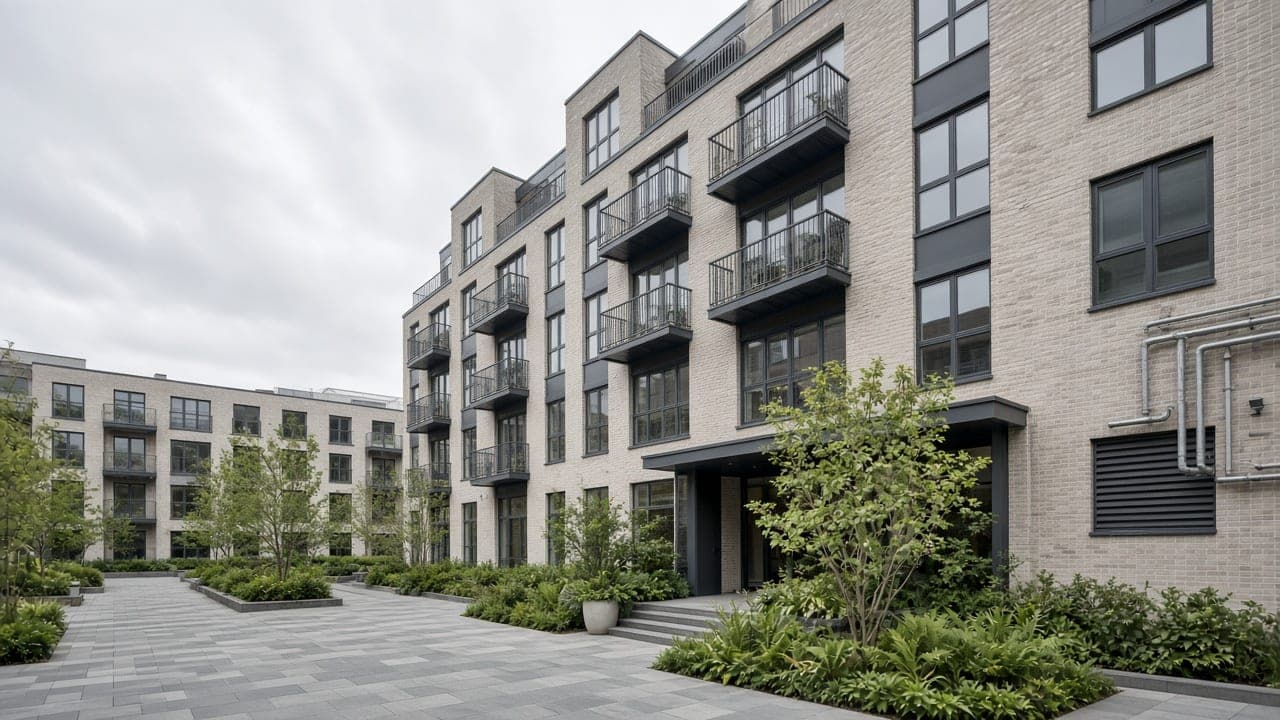 A maintained block of flats