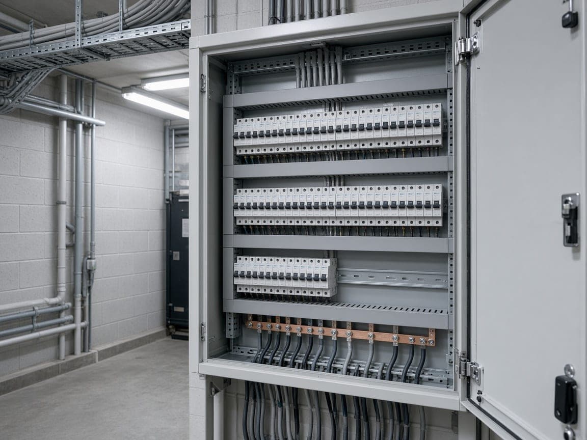 An electrical distribution board