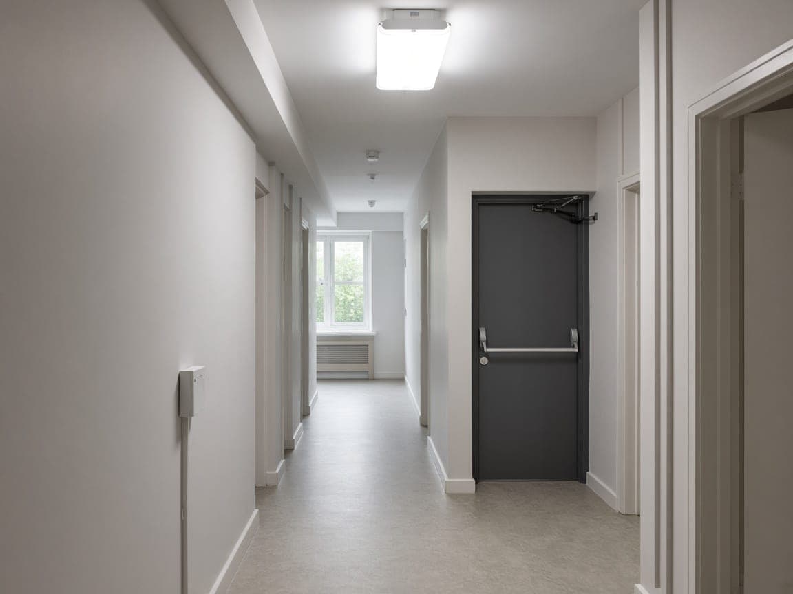 Emergency lighting in a communal corridor